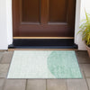 Piper Looms Chantille Geometric ACN2134 Teal Machine Washable Area Rug Scatter Outdoor Lifestyle Image Feature