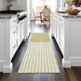 Piper Looms Chantille Geometric ACN2134 Wheat Machine Washable Area Rug Runner Lifestyle Image Feature