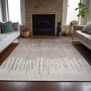 Piper Looms Chantille Stripes ACN2135 Brown Machine Washable Area Rug Lifestyle Image Feature