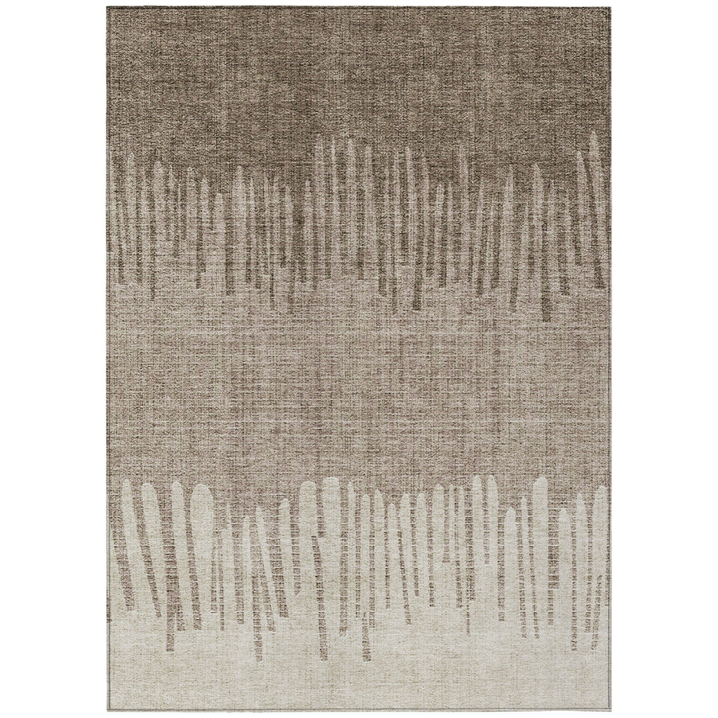 Piper Looms Chantille Stripes ACN2135 Brown Machine Washable Area Rug main image