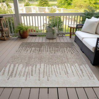 Piper Looms Chantille Stripes ACN2135 Brown Machine Washable Area Rug Outdoor Lifestyle Image Feature