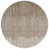 Piper Looms Chantille Stripes ACN2135 Brown Machine Washable Area Rug Round Main Image