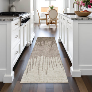 Piper Looms Chantille Stripes ACN2135 Brown Machine Washable Area Rug Runner Lifestyle Image Feature