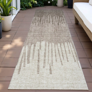 Piper Looms Chantille Stripes ACN2135 Brown Machine Washable Area Rug Runner Outdoor Lifestyle Image Feature