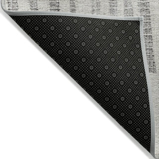 Piper Looms Chantille Stripes ACN2135 Gray Machine Washable Area Rug Backing Image