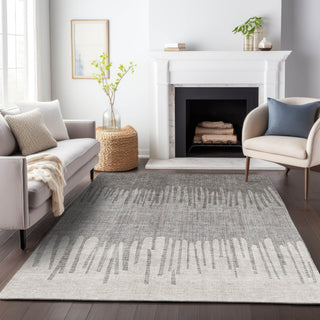 Piper Looms Chantille Stripes ACN2135 Gray Machine Washable Area Rug Lifestyle Image Feature