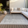 Piper Looms Chantille Stripes ACN2135 Gray Machine Washable Area Rug Outdoor Lifestyle Image Feature