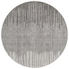 Piper Looms Chantille Stripes ACN2135 Gray Machine Washable Area Rug Round Main Image
