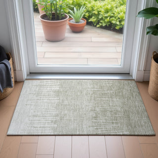 Piper Looms Chantille Stripes ACN2135 Putty Machine Washable Area Rug Scatter Lifestyle Image Feature