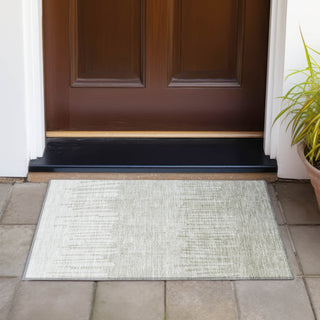 Piper Looms Chantille Stripes ACN2135 Putty Machine Washable Area Rug Scatter Outdoor Lifestyle Image Feature