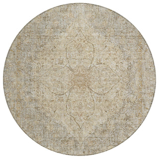 Piper Looms Chantille Global ACN2136 Beige Machine Washable Area Rug Round Main Image