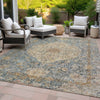 Piper Looms Chantille Global ACN2136 Blue Machine Washable Area Rug Outdoor Lifestyle Image Feature