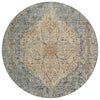 Piper Looms Chantille Global ACN2136 Blue Machine Washable Area Rug Round Main Image