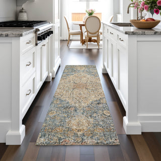 Piper Looms Chantille Global ACN2136 Blue Machine Washable Area Rug Runner Lifestyle Image Feature