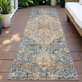 Piper Looms Chantille Global ACN2136 Blue Machine Washable Area Rug Runner Outdoor Lifestyle Image Feature