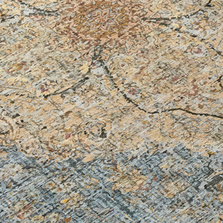 Piper Looms Chantille Global ACN2136 Blue Machine Washable Area Rug Swatch Image