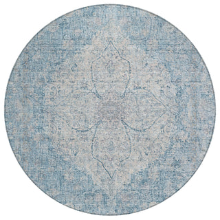 Piper Looms Chantille Global ACN2136 Denim Machine Washable Area Rug Round Main Image