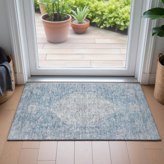 Piper Looms Chantille Global ACN2136 Denim Machine Washable Area Rug Scatter Lifestyle Image Feature
