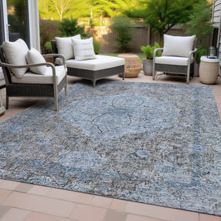 Piper Looms Chantille Global ACN2136 Gray Machine Washable Area Rug Outdoor Lifestyle Image Feature