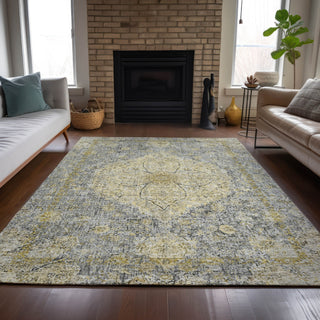 Piper Looms Chantille Global ACN2136 Pewter Machine Washable Area Rug Lifestyle Image Feature
