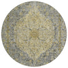 Piper Looms Chantille Global ACN2136 Pewter Machine Washable Area Rug Round Main Image