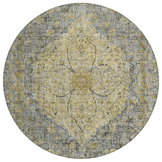 Piper Looms Chantille Global ACN2136 Pewter Machine Washable Area Rug Round Main Image