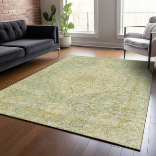 Piper Looms Chantille Global ACN2136 Sage Machine Washable Area Rug Lifestyle Image Feature