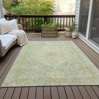Piper Looms Chantille Global ACN2136 Sage Machine Washable Area Rug Outdoor Lifestyle Image Feature