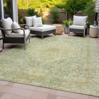 Piper Looms Chantille Global ACN2136 Sage Machine Washable Area Rug Outdoor Lifestyle Image Feature