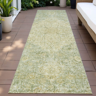 Piper Looms Chantille Global ACN2136 Sage Machine Washable Area Rug Runner Outdoor Lifestyle Image Feature