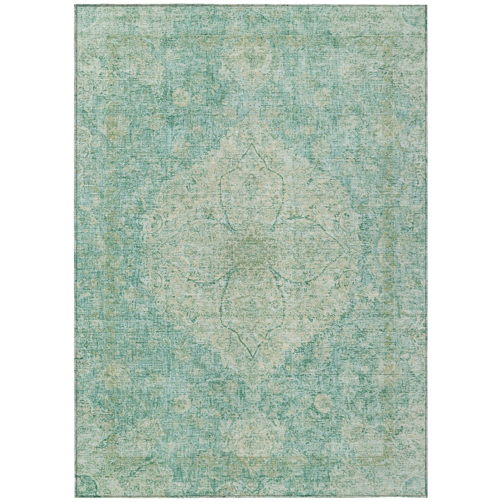 Piper Looms Chantille Global ACN2136 Teal Machine Washable Area Rug main image