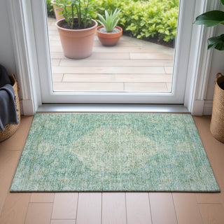 Piper Looms Chantille Global ACN2136 Teal Machine Washable Area Rug Scatter Lifestyle Image Feature