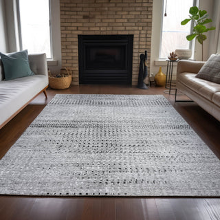Piper Looms Chantille Stripes ACN2137 Gray Machine Washable Area Rug Lifestyle Image Feature