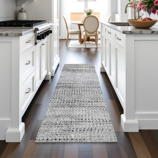 Piper Looms Chantille Stripes ACN2137 Gray Machine Washable Area Rug Runner Lifestyle Image Feature