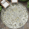 Piper Looms Chantille Global ACN2138 Beige Machine Washable Area Rug Round Outdoor Lifestyle Image Feature