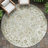 Piper Looms Chantille Global ACN2138 Ivory Machine Washable Area Rug Round Outdoor Lifestyle Image Feature