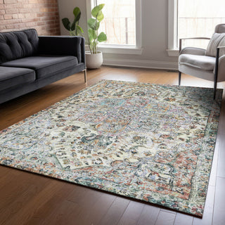 Piper Looms Chantille Global ACN2138 Sage Machine Washable Area Rug Lifestyle Image Feature