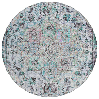 Piper Looms Chantille Global ACN2138 Sky Machine Washable Area Rug Round Main Image