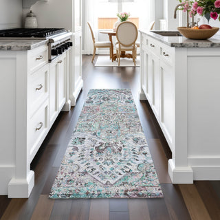 Piper Looms Chantille Global ACN2138 Sky Machine Washable Area Rug Runner Lifestyle Image Feature