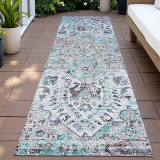 Piper Looms Chantille Global ACN2138 Sky Machine Washable Area Rug Runner Outdoor Lifestyle Image Feature