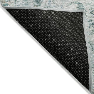 Piper Looms Chantille Global ACN2138 Teal Machine Washable Area Rug Backing Image
