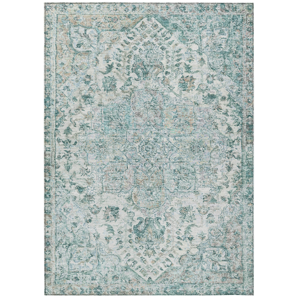 Piper Looms Chantille Global ACN2138 Teal Machine Washable Area Rug main image