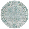 Piper Looms Chantille Global ACN2138 Teal Machine Washable Area Rug Round Main Image