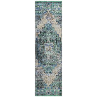 Piper Looms Chantille Global ACN2139 Green Machine Washable Area Rug Runner Main Image