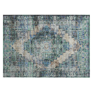 Piper Looms Chantille Global ACN2139 Green Machine Washable Area Rug Scatter Main Image
