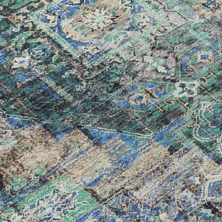 Piper Looms Chantille Global ACN2139 Green Machine Washable Area Rug Swatch Image
