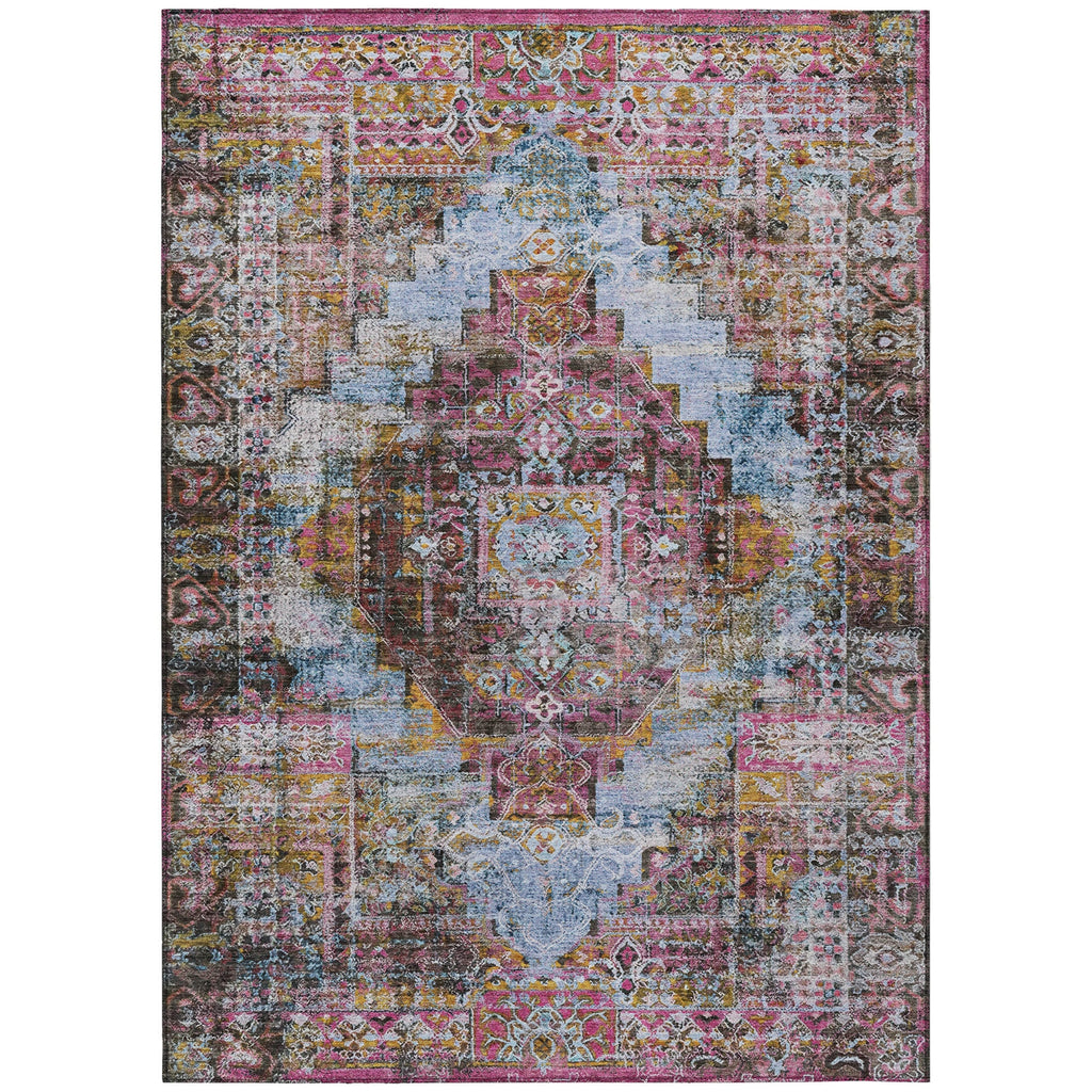 Piper Looms Chantille Global ACN2139 Pink Machine Washable Area Rug main image