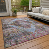 Piper Looms Chantille Global ACN2139 Pink Machine Washable Area Rug Outdoor Lifestyle Image Feature