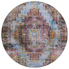 Piper Looms Chantille Global ACN2139 Pink Machine Washable Area Rug Round Main Image