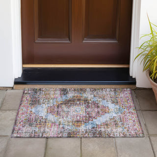 Piper Looms Chantille Global ACN2139 Pink Machine Washable Area Rug Scatter Outdoor Lifestyle Image Feature